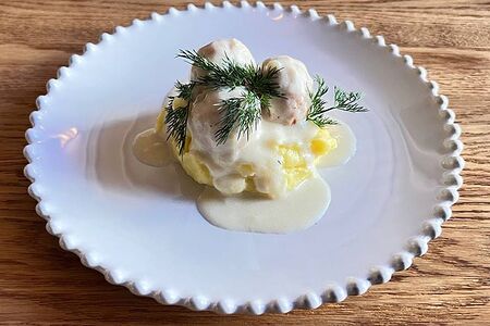 Куриные фрикадельки с картофельным пюре