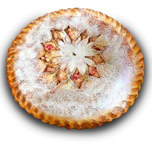 Пирог с клубникой и творогом