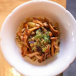 Макароны по‑флотски с говядиной прайм и лисичками