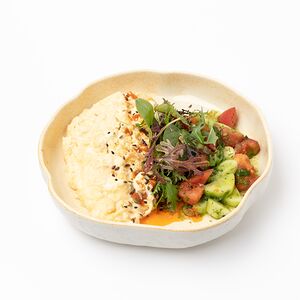 Омлет протеиновый с творогом, сыром и овощами