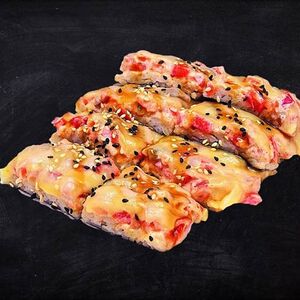 Суси пицца с лососем и угрем