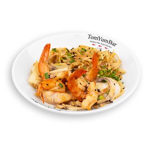 Удон в сливочном соусе с морепродуктами