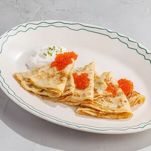 Блины с красной икрой