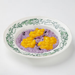 Рисовая каша, кокос, смородина, манго