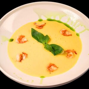 Сырный суп с креветками