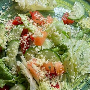 Овощной салат с кускусом 