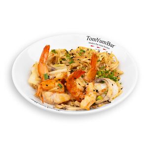 Удон в сливочном соусе с курицей