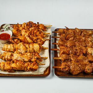 Сет шашлыков из курицы и свинины