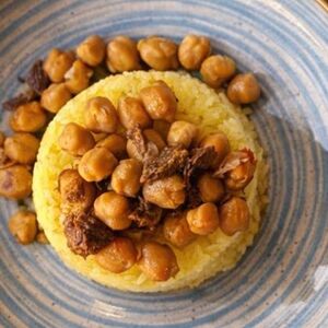 Плов с нутом и мясом