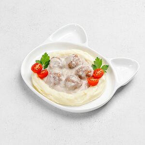 Фрикадельки по-шведски с картофельным пюре
