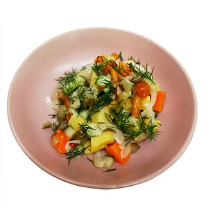 Картофельный салат с опятами