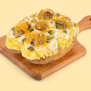 Гриль Чиз с фрикадельками по-домашнему и сырным соусом