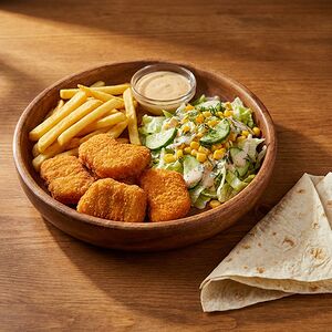 Тарелка с наггетсами