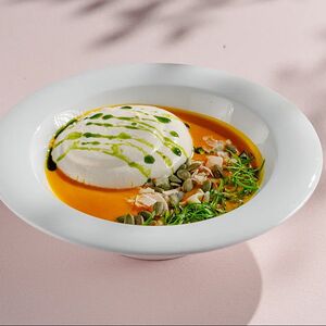 Тыквенный суп с кокосовым муссом 