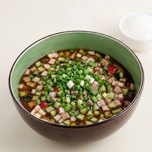 Окрошка на квасе с говядиной
