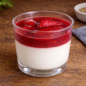 Панна котта с клубникой