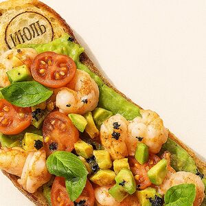 Чиабатта с креветками