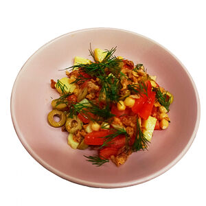 Салат турецкий из картофеля с нутом