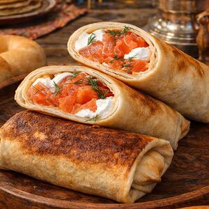 Блин с лососем (1 шт.) 