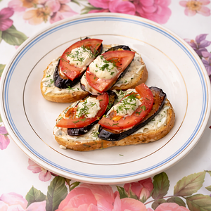 Тосты с баклажанами 2 шт