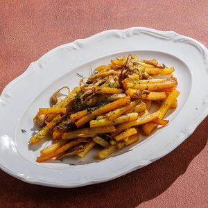 Картофель, жаренный с грибами