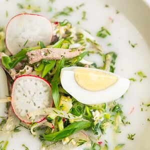 Окрошка с говядиной от шефа