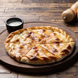 Хачапури с тремя видами мяса и сыром