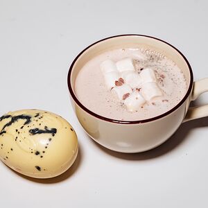 Пасхальное шоколадное яйцо с маршмеллоу 