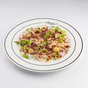 Карпаччо из осьминога с гелем юдзу-лимон