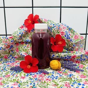 Мини-скатерть, лимонад Гибискус с лавандой и орешек