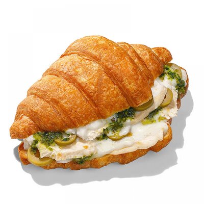 Круассан с индейкой и соусом песто