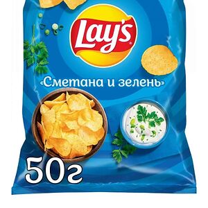 Lay's Картофельные чипсы Лейз Сметана-зелень