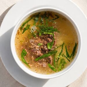 Суп с кускусом и томленой говядиной