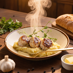 Куриные котлетки с пюре 100/150гр