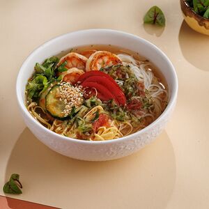 Суп Кукси с креветками