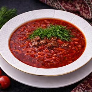 Борщ со сметаной