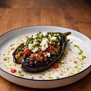 Теплый баклажан с фета