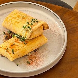 Блинчики ветчина и сыр