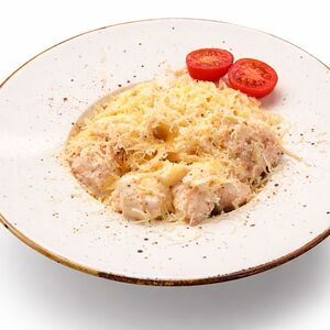 Феттуччине с семгой 