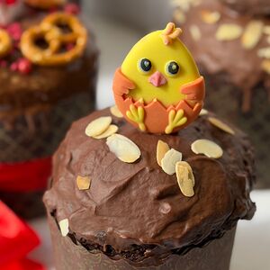 ПП Шоколадный кулич с кусочками молочного шоколада без глютена и сахара