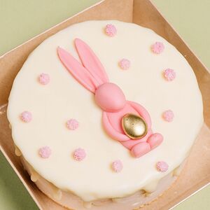 Бенто творожная пасха Розовый зайчик