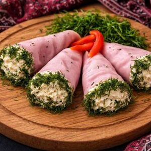 Рулетики из ветчины