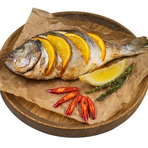 Рыба дорадо с апельсином