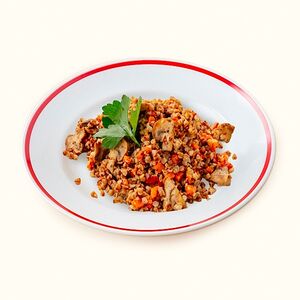 Греча с грибами