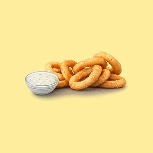 Луковые кольца с соусом 