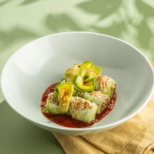 Сарма с овощами и битыми цукини 