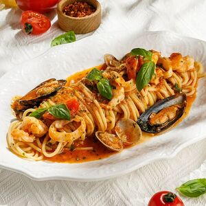 Спагетти с морепродуктами