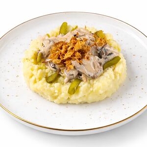 Бефстроганов с пюре