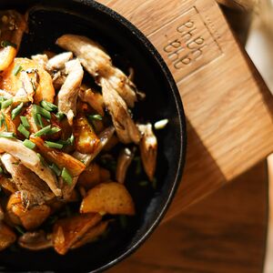 Картофель жареный с вешенками 