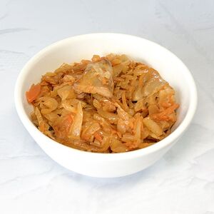 Постная капуста тушеная с грибами 